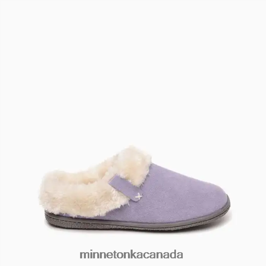 Minnetonka Women's Camp Collar Moc Slippers - Genuine Suede With Faux Fur Collar - View #13